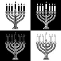 vector de dibujo de velas de hanukkah para sitios web, impresión y otros