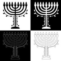 vector de dibujo de velas de hanukkah para sitios web, impresión y otros