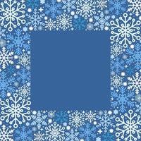 Winter Snowflakes Border Background vector