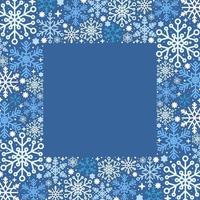 Winter Snowflakes Border Background vector