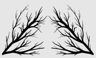 Bare tree Silhouette art vector design plant bare shape for websites, printing and others.