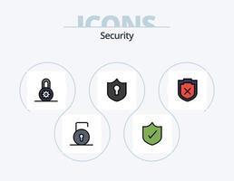 Security Line Filled Icon Pack 5 Icon Design. . shield. security vector