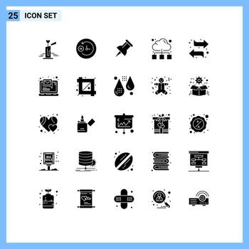 25 Creative Icons Modern Signs and Symbols of computer left pin switch internet Editable Vector Design Elements
