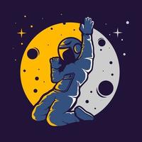 Funny astronauts are free to express themselves vector