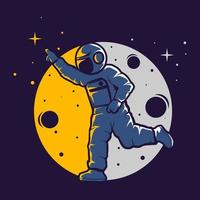 Funny astronauts are free to express themselves vector