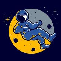 Astronaut with a funny hover style vector