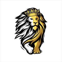 Awesome mascot lion logo vector