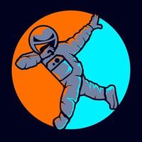 Cute astronaut hip-hop style vector