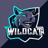 Wildcats mascot esport logo design vector