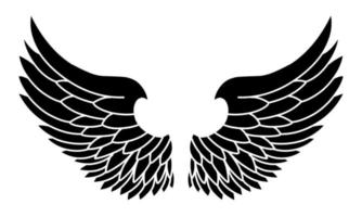 Free vector angel wings tribal tattoo