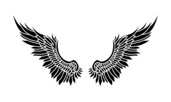 Free vector angel wings tribal tattoo