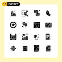 16 Creative Icons Modern Signs and Symbols of balloon favorite bubble newborn baby Editable Vector Design Elements