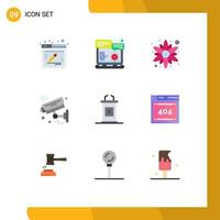 9 Creative Icons Modern Signs and Symbols of conference wifi rose security internet of things Editable Vector Design Elements