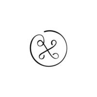 Button Line Style Icon Design vector