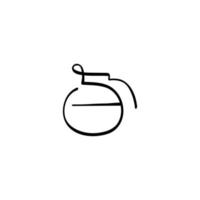 Teapot Line Style Icon Design vector