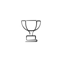 diseño de icono de estilo de línea de trofeo vector