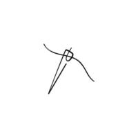 Needle Line Style Icon Design vector