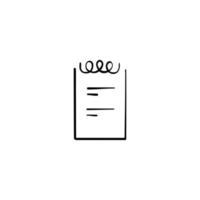 Notes Line Style Icon Design vector