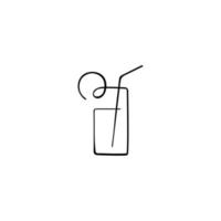 Beverage Line Style Icon Design vector