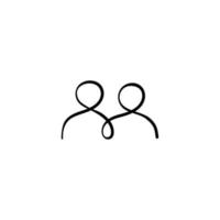 Friend Line Style Icon Design vector