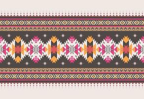 Geometric ethnic pattern seamless. Style ethnic American Aztec seamless colorful textile. Design for background,wallpaper,fabric,carpet,ornaments,decoration,clothing,Batik,wrapping,Vector illustration vector