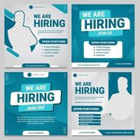 Job Recruitment Social Media Post Template vector