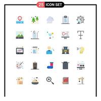 Modern Set of 25 Flat Colors and symbols such as man user canada setting design Editable Vector Design Elements