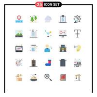 Modern Set of 25 Flat Colors and symbols such as man user canada setting design Editable Vector Design Elements