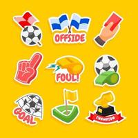 Football Soccer Sticker Collection vector