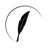 Feather pen  logo vector