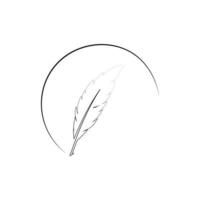 feather quill pen icon vector