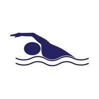 logotipo de deporte de natación vector