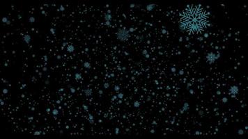 snö faller på svart bakgrund video