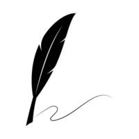 logotipo de la pluma de la pluma vector