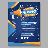 We Are Hiring Poster Template vector