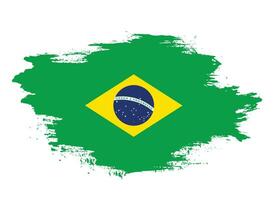 Vector grunge brush stroke Brazil flag vector