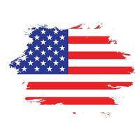 Splatter brush stroke USA flag vector