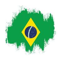 Stain brush stroke Brazil flag vector