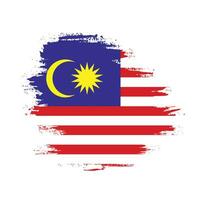 vector de bandera de malasia de trazo de pincel de mancha