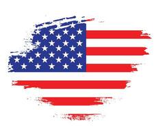 Paint brush stroke clipart USA flag vector
