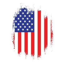 Isolated brush stroke USA flag vector