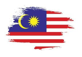 Distressed Malaysia grungy style flag vector