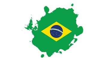 vintage brasil grunge textura bandera vector