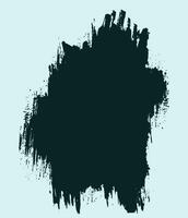 Black color grunge paint brush stroke vector