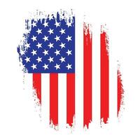 Stripe brush stroke USA flag vector