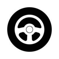 steering wheel logo vector