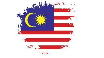 Professional Malaysia grunge flag vector