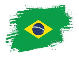 Graphic Brush stroke Brazil flag vector