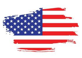 Brush stroke USA flag vector