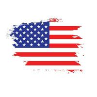 Graphic Brush stroke USA flag vector